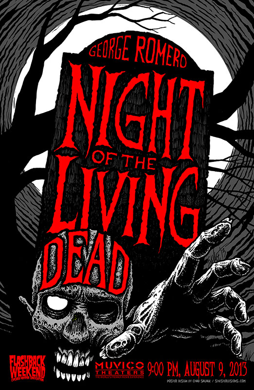 Night of the Living Dead Poster Art by Chad Savage